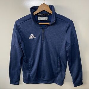 Adidas Climalite Half Zip Navy Blue with Black Fleck Pullover, size S